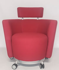 Haworth Hello ronde ontvangst stoel vergaderstoel rood - Waaauw International